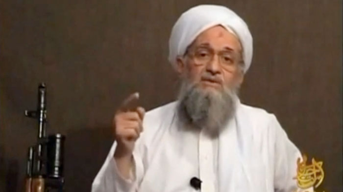 Al-Qaidas ledare Dr Ayman al-Zawahiri i en stillbild tagen ur en video från al-Sahab.