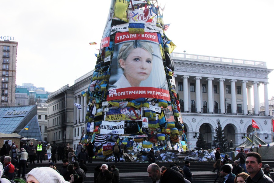 Julia Tymosjenko var en viktig symbol på Euromajdan. Foto: Nya Tider