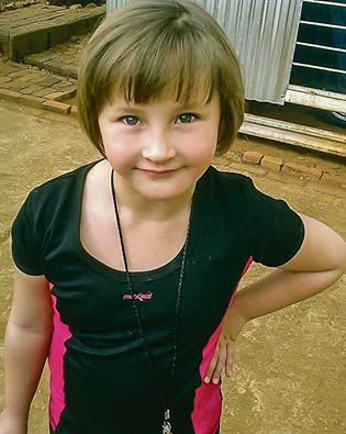 Kayla Meyer, 9, was murdered in Rodora, Randfontein on the night to March 10, 2016. Her teacher describes her as a kind-hearted girl who 'always wanted to help the rest of the learners' and would share her last money with her friends. Photo: Private