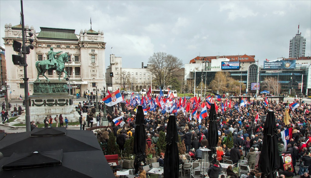The same demonstratio outside the Presidential Palace from a different angle. Photo: Sergey Belous