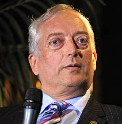 NEW YORK - JULY 27: The 3rd Viscount Monckton of Brenchley Christopher Monckton takes part in "The Darker Side of Green" debate at The Bowery Hotel on July 27, 2010 in New York City. (Photo by Michael Loccisano/Getty Images) *** Local Caption *** Christopher Monckton