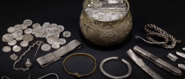 Några av de stora mängder föremål arkeologerna grävt fram och som visas på utställningen. Foto: Yorkshire Museum