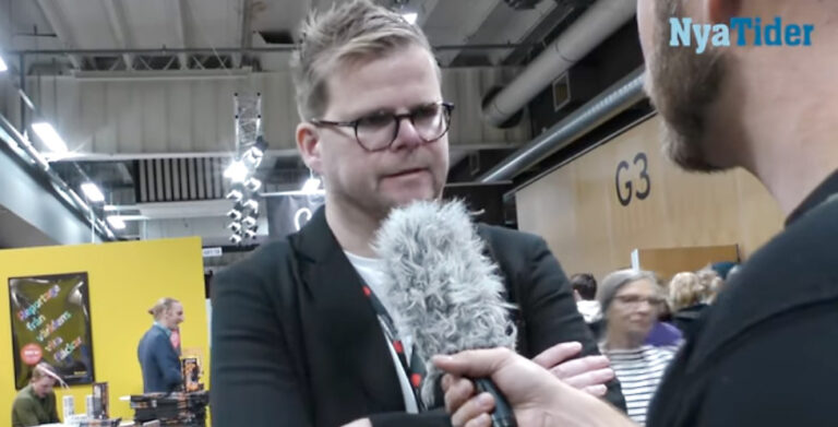 Tomas Backlund, Journalistförbundets vice ordförande. Stillbild: Nya Tider