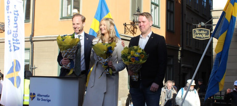 Gustav Kasselstrand, Evelina Hahne och Jeff Ahl. Foto: Nya Tider
