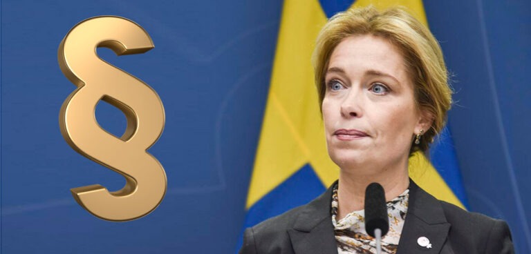 Annika Strandhäll (S), minister, löser Sveriges könsmaktproblem genom ett Alexanderhugg. Stillbild: SVT
