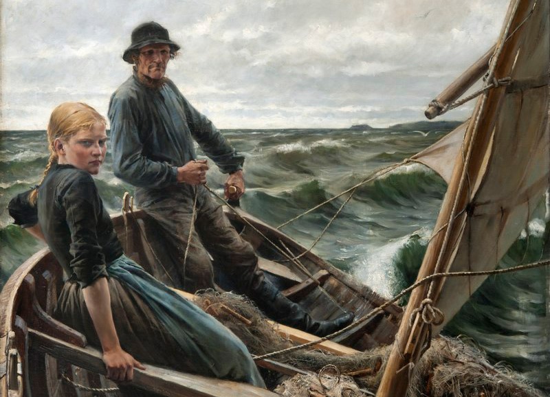 På havet (1883) är en favorit hos publiken på Göteborgs konstmuseum och en permanent del av den avdelning av museet som kal­las Fürstenbergska galleriet. Foto: Wikipedia